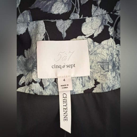 New Cinq a Sept Cheyenne Floral Print Blazer In Slate Multi Size 4 $595 - Picture 8 of 10